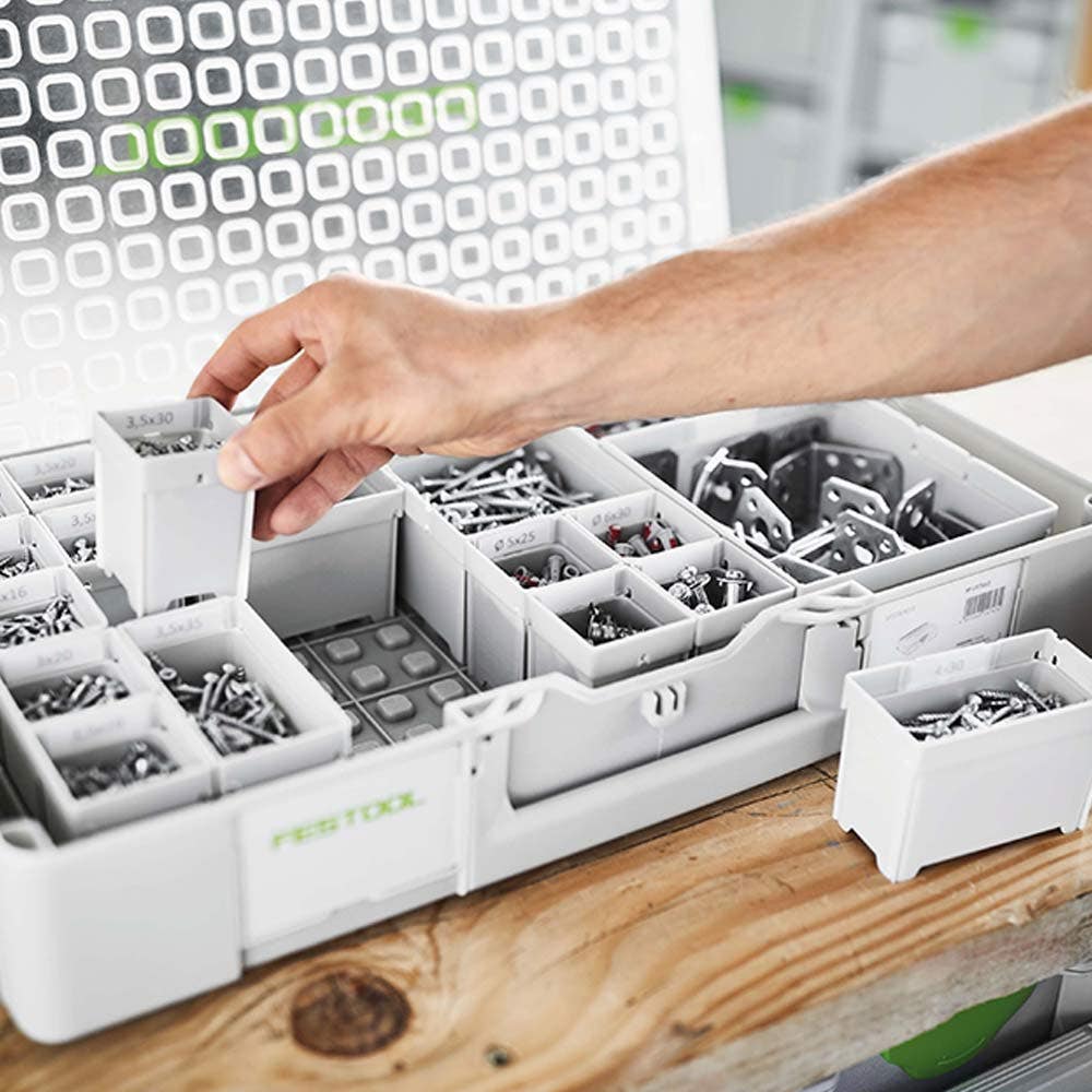 Organizador FESTOOL Systainer 3 com 22 compartimentos, 89 mm x 396 mm - Médio 204853