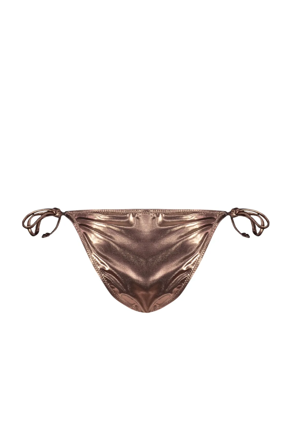 Trendyol Collection  Braune, geschnürte, helllackbedruckte brasilianische Bikinihose TBESS23BA00315