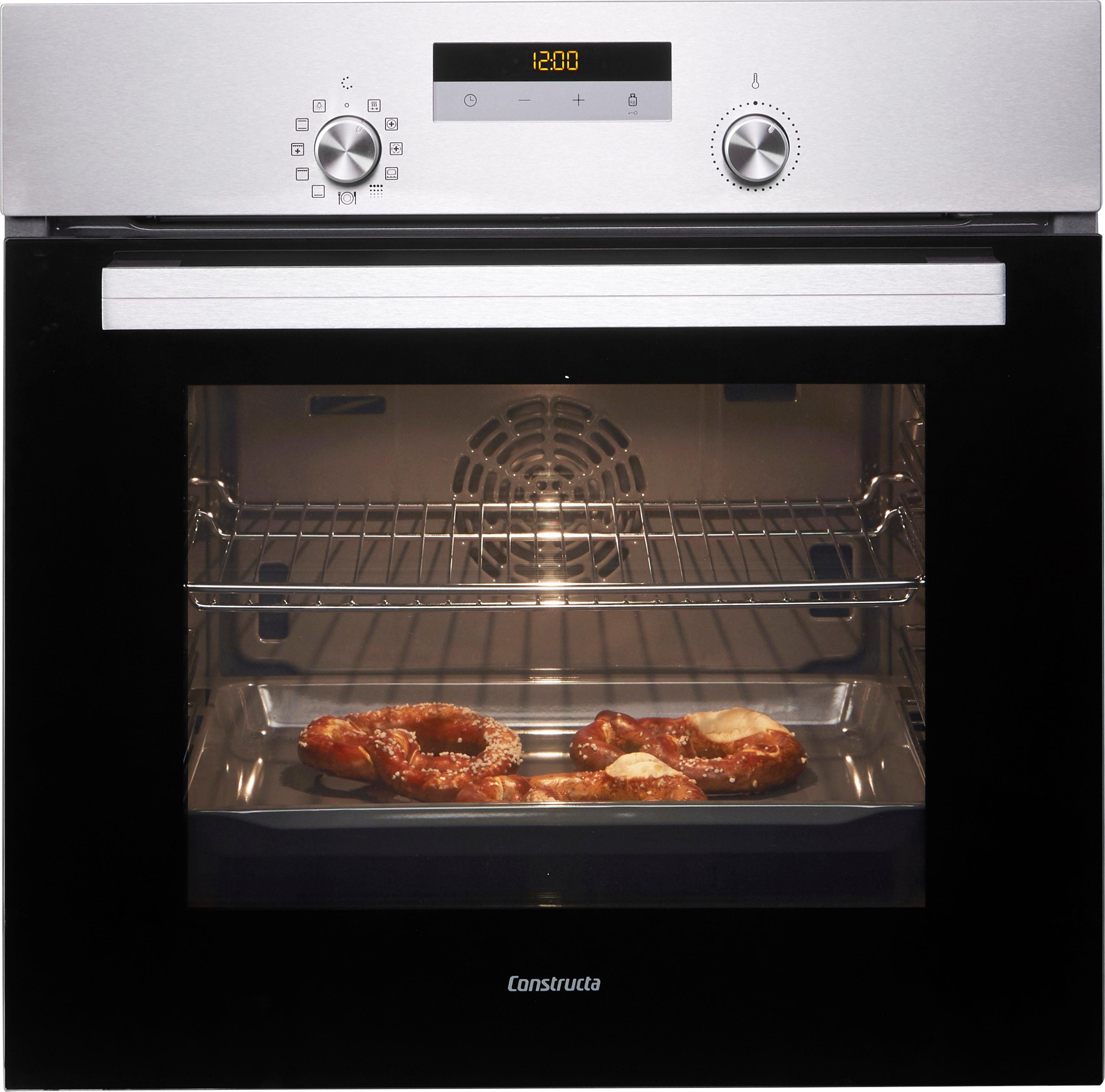Constructa Pyrolyse Backofen CF2M77050, mit Teleskopauszug nachrüstbar, Pyrolyse-Selbstreinigung
