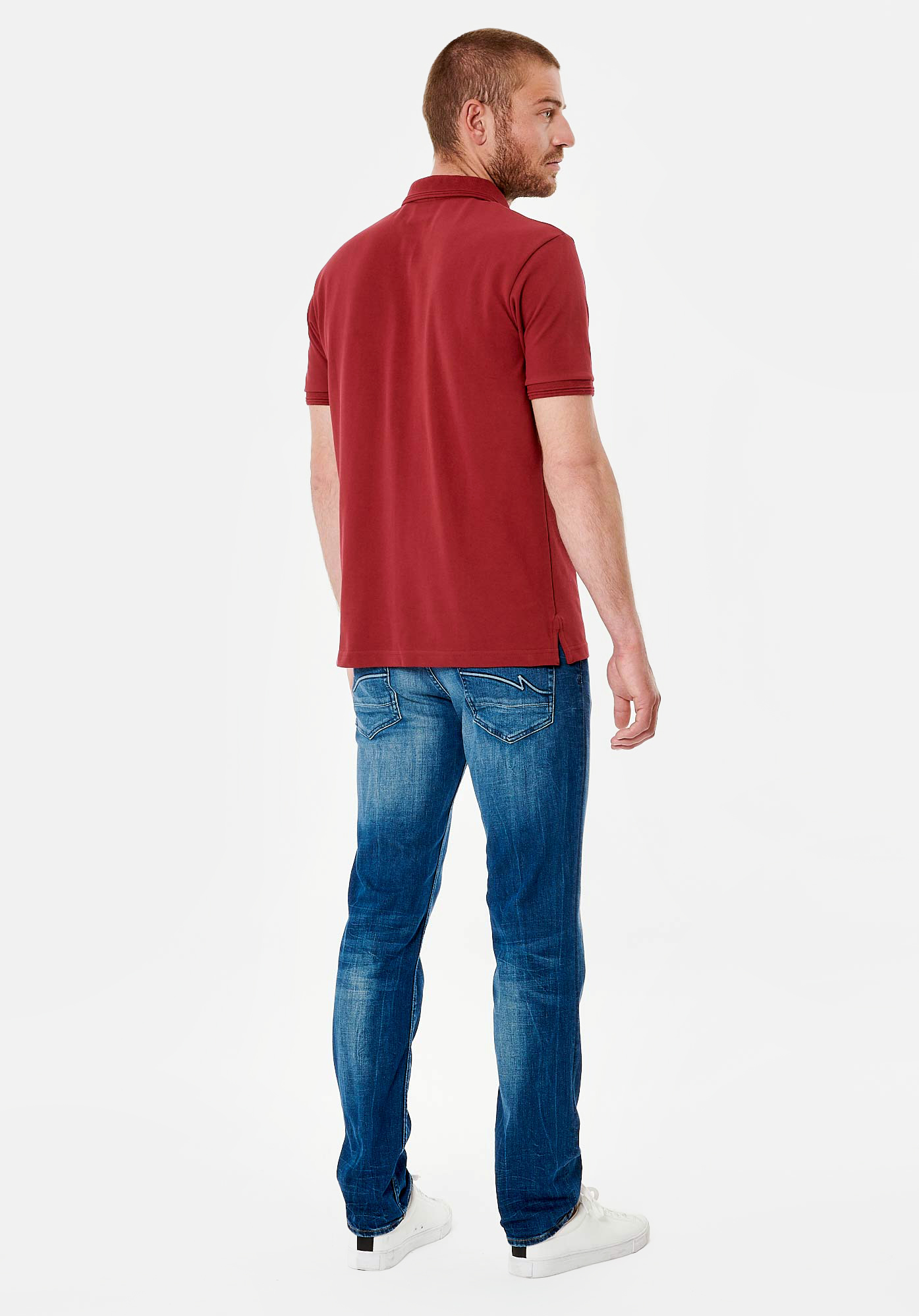 CORTO  Polo bordeaux homme 100% coton bio