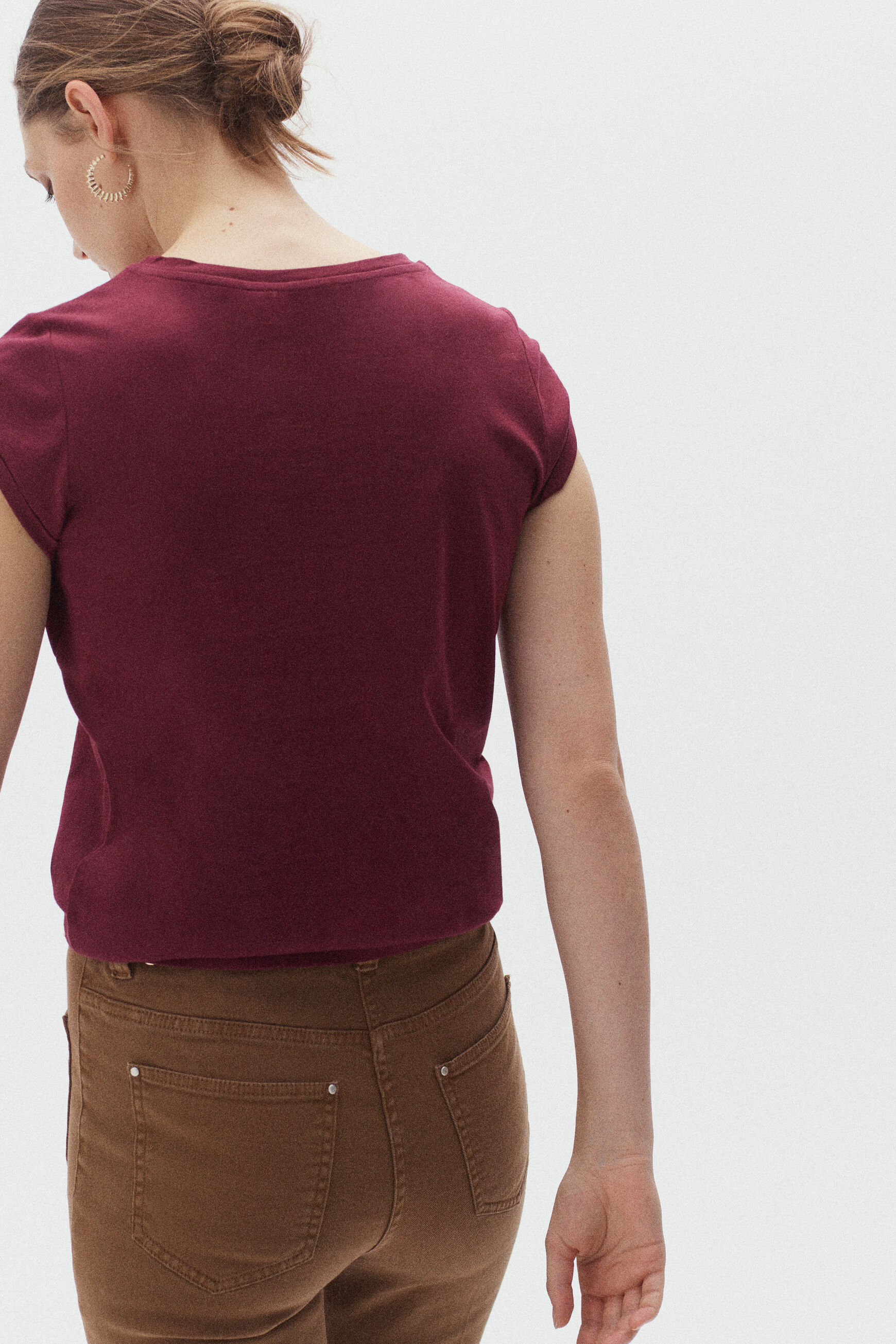 t-shirt suzy bordeaux femme
