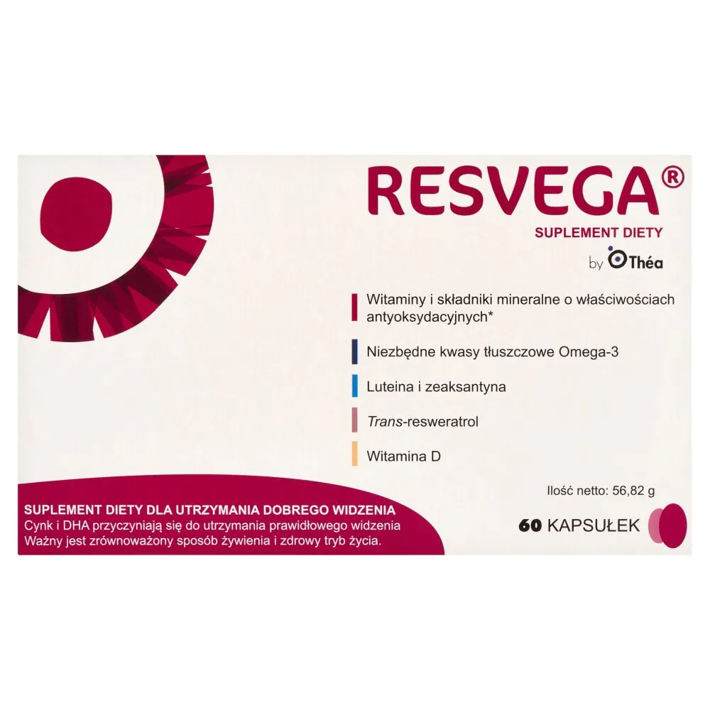 Resvega, vitaminų ir mineralų rinkinys regėjimui palaikyti, kapsulės