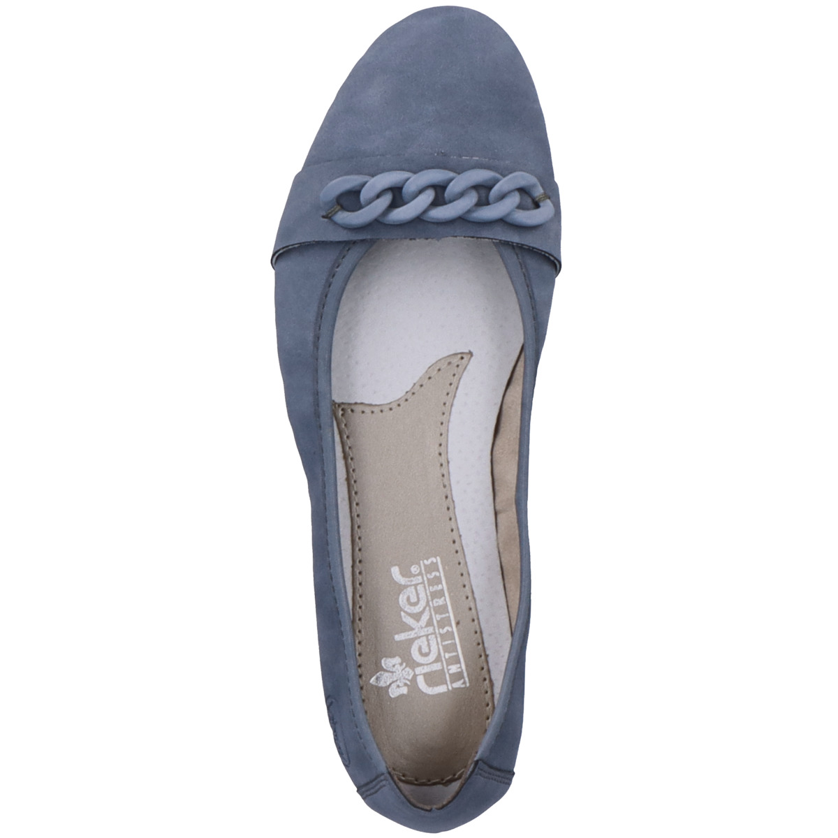 Rieker 51990 Ballerinas hellblau