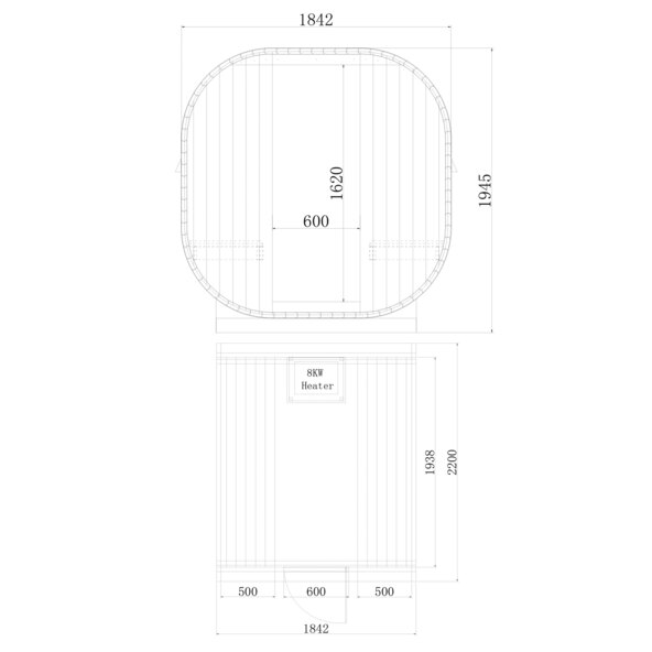Outdoor-Sauna CUBE XL