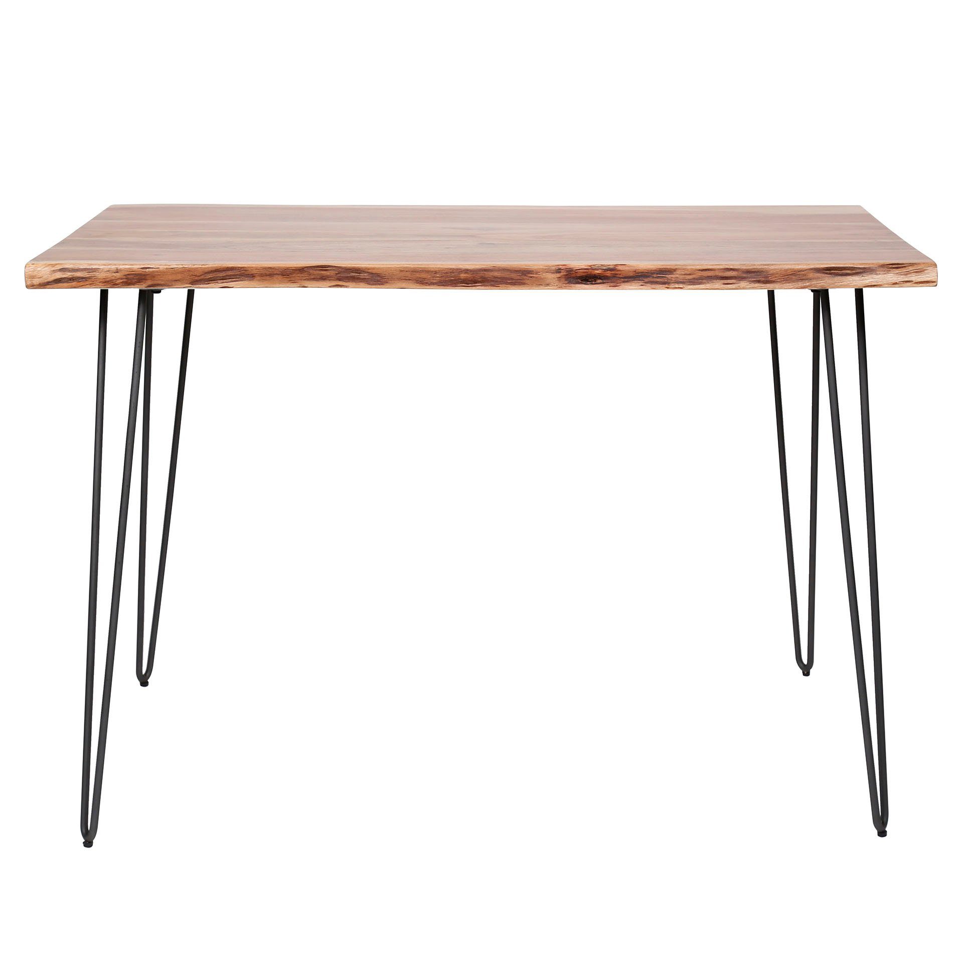 LEVEN Lifestyle Bartisch Stehtisch NEDE Industrial 130 x 70 mit Baumkante Akazie