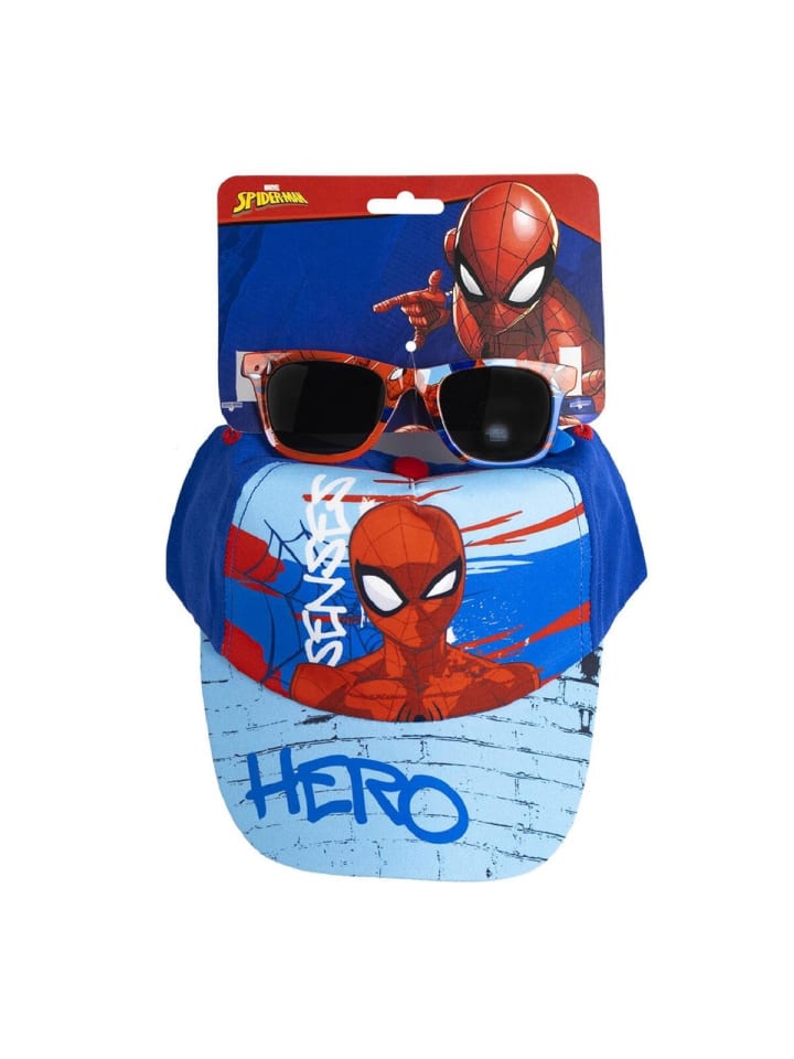 Spiderman Spiderman Sommer-Accessoires – Cap & Sonnenbrille für Kinder in Blau günstig kaufen onesize