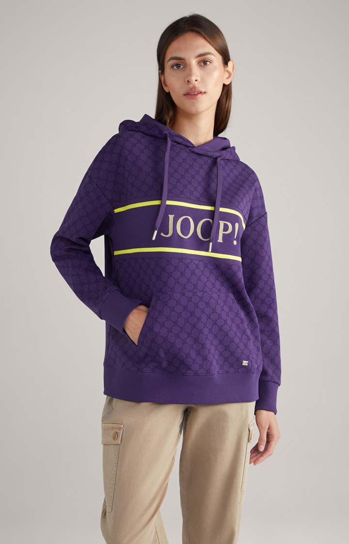 Hoodie in Lila gemustert