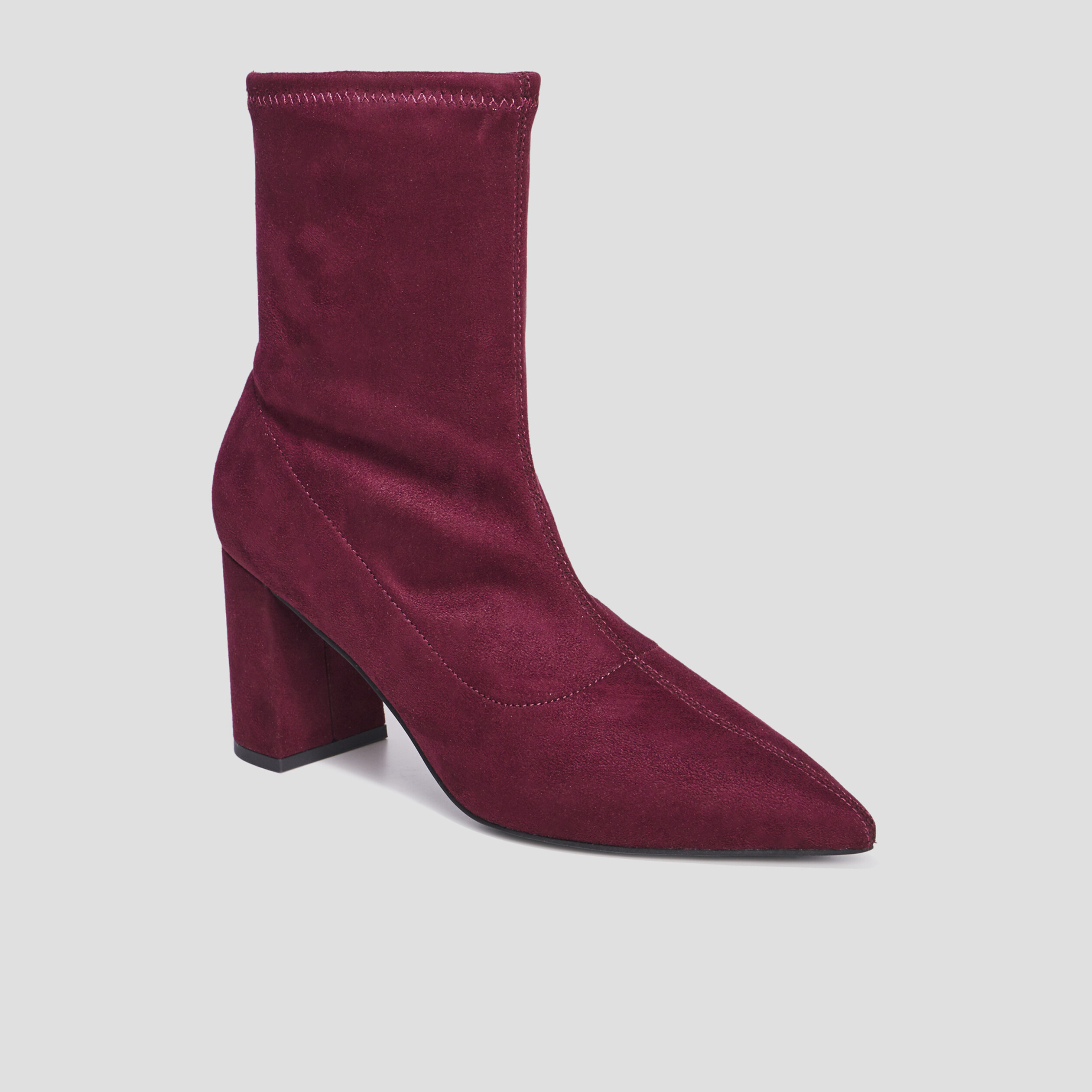 Bottines à talons bouts pointus rouge femme | La Halle