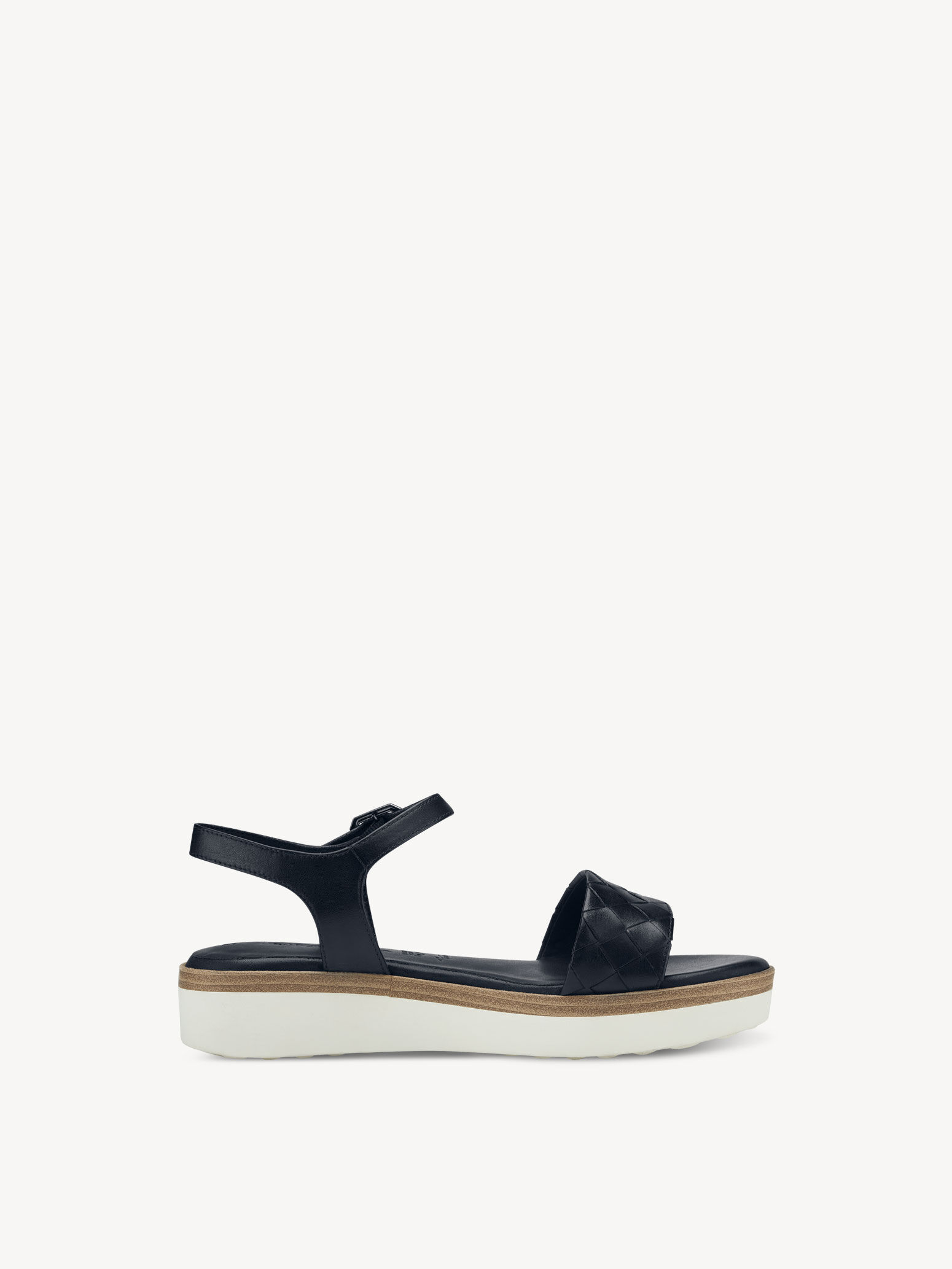 Sandale à talon en cuir - bleu