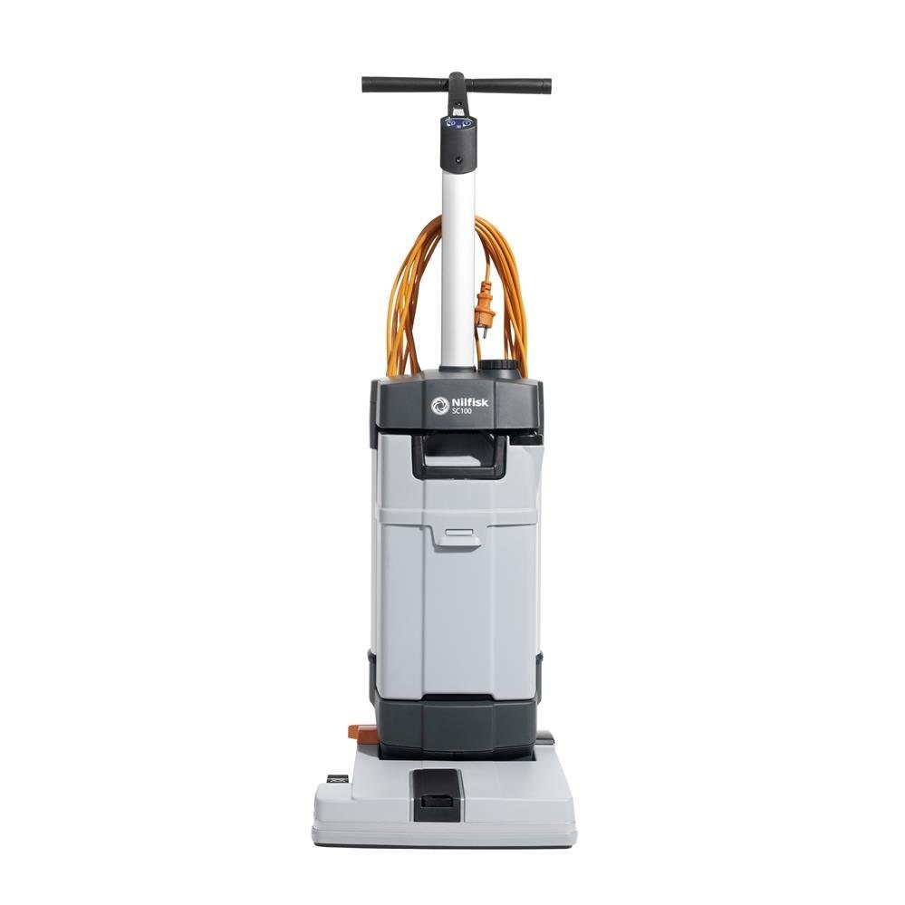Nilfisk Staub-Wasch-Sauger SC100 E Scheuersaugmaschine 107408100, Bodenreiniger, Hartbodenreiniger, Nass-Trocken-Sauger, Nasssauger, Waschsauger, Gewerbe, scheuern, saugen, reinigen, säubert und trocknet, einstellbare Wassermenge, kompakte Bauweise,