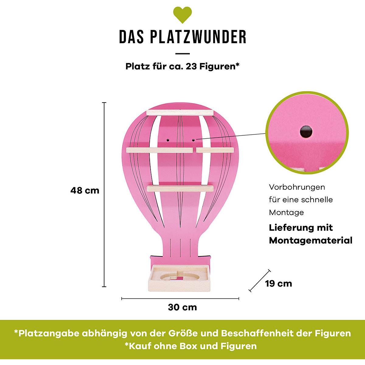 Heißluftballon small, pink