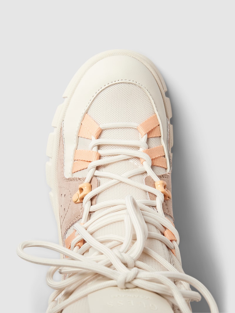 Schnürboots im Colour-Blocking-Design Modell 'HALER3' in beige