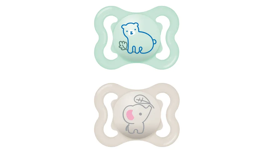 MAM Air Silikon 0-6 Monate Bär/Elefant