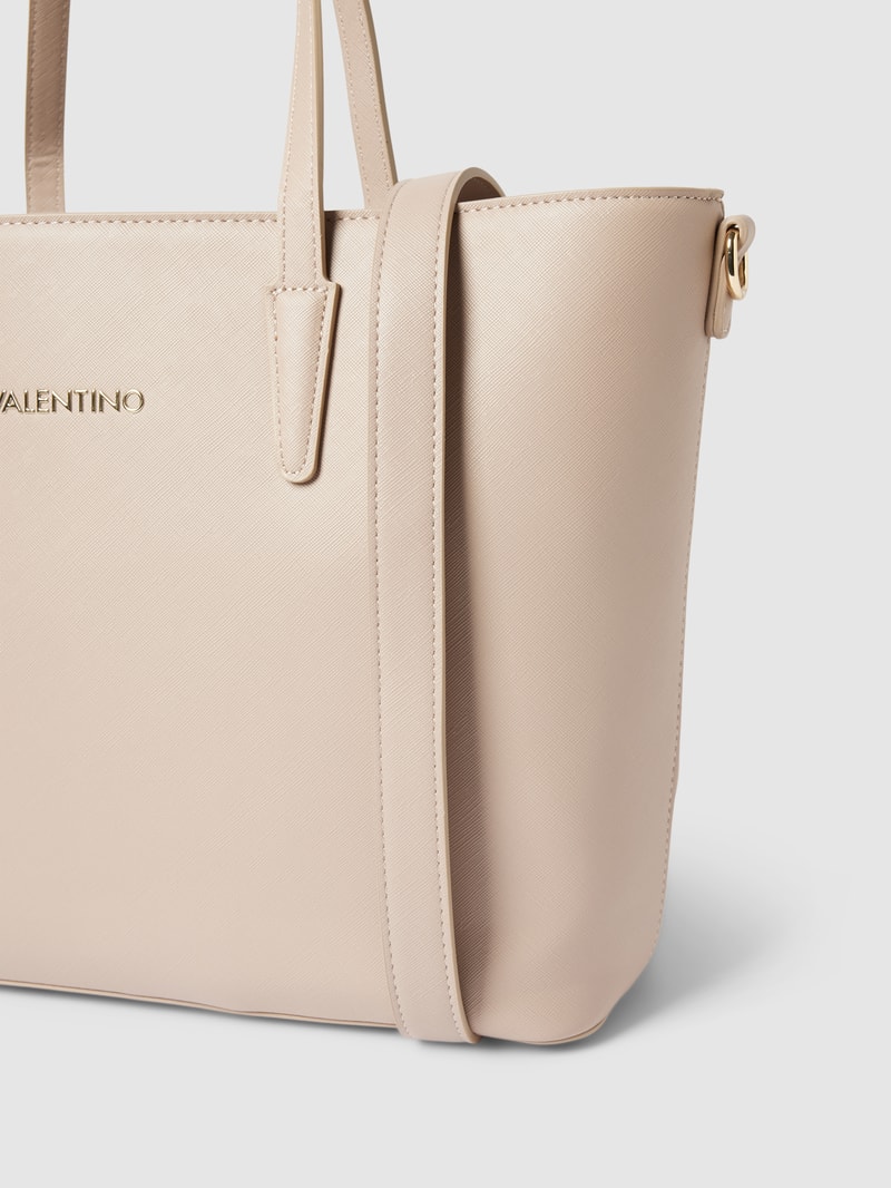 Shopper mit Label-Detail Modell 'ZERO' in beige