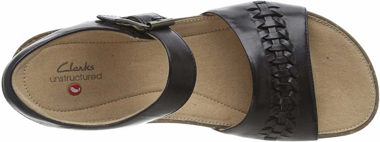 CLARKS Keilsandalen schwarz