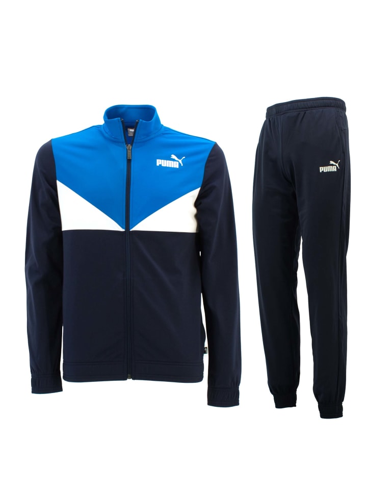 Puma Trainingsanzug Colorblock Poly Suit Kids in Blau günstig kaufen