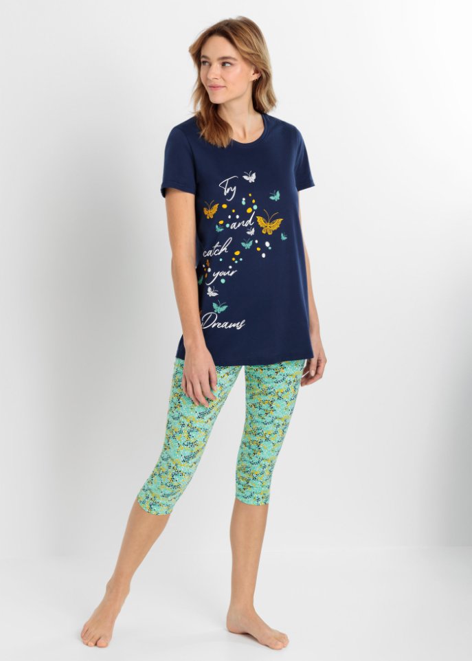 Capri Pyjama mit Haargummi