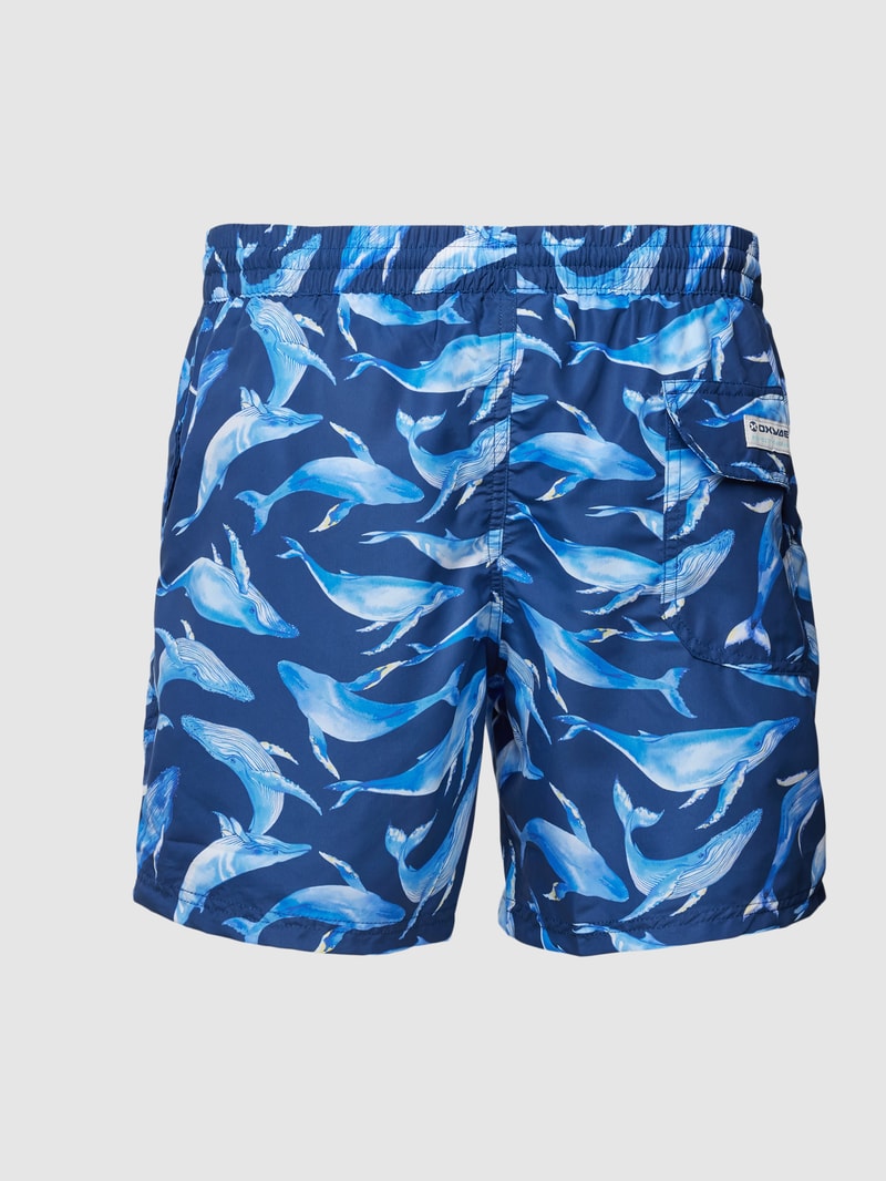 Badehose mit Allover-Muster in marineblau