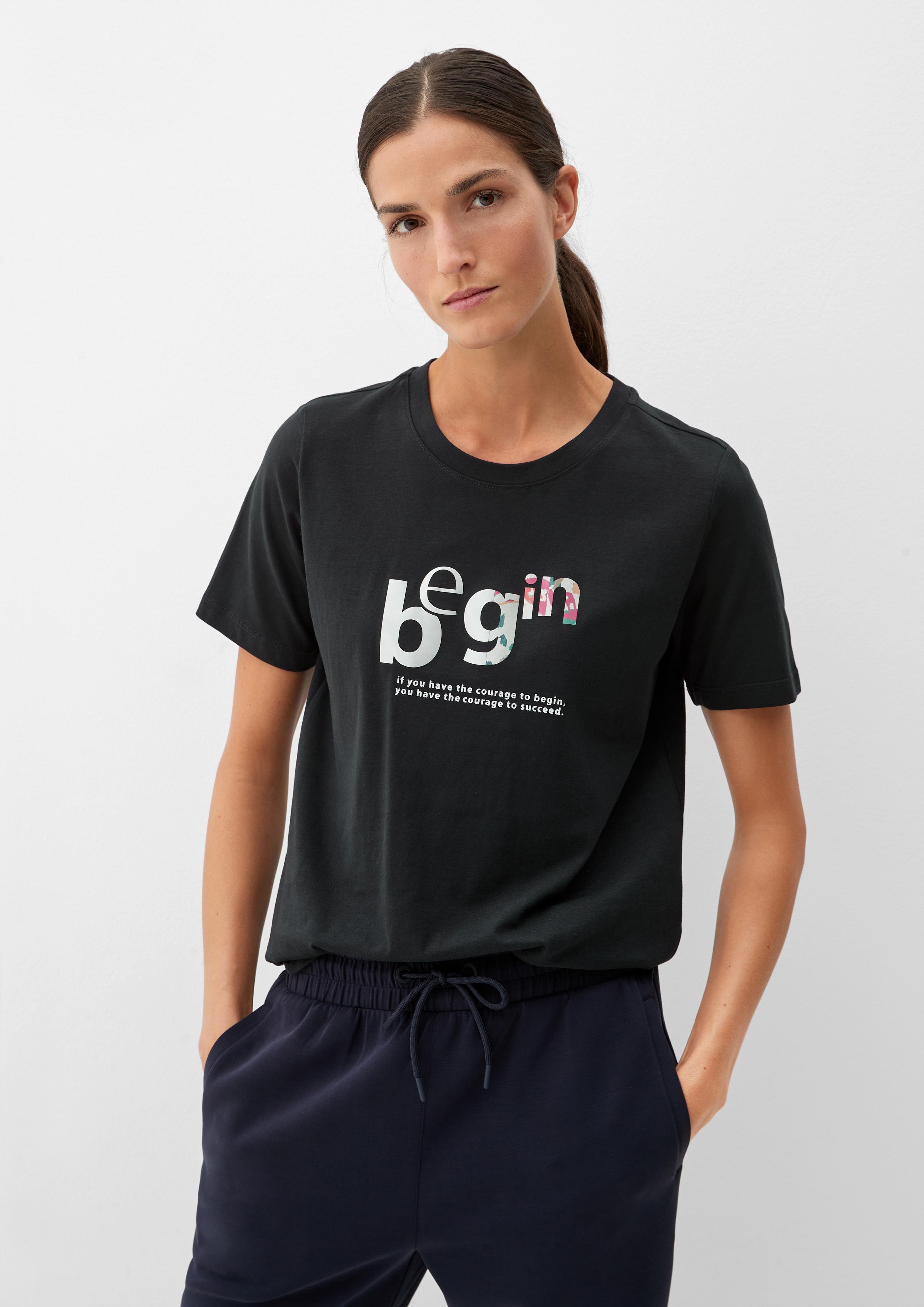 T-Shirt mit Schriftstickerei  2121487-59D1