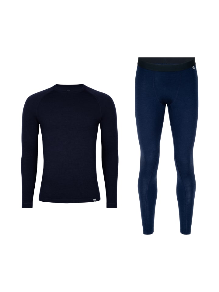 DANISH ENDURANCE Baselayer-Set Merino Baselayer in dark navy günstig kaufen