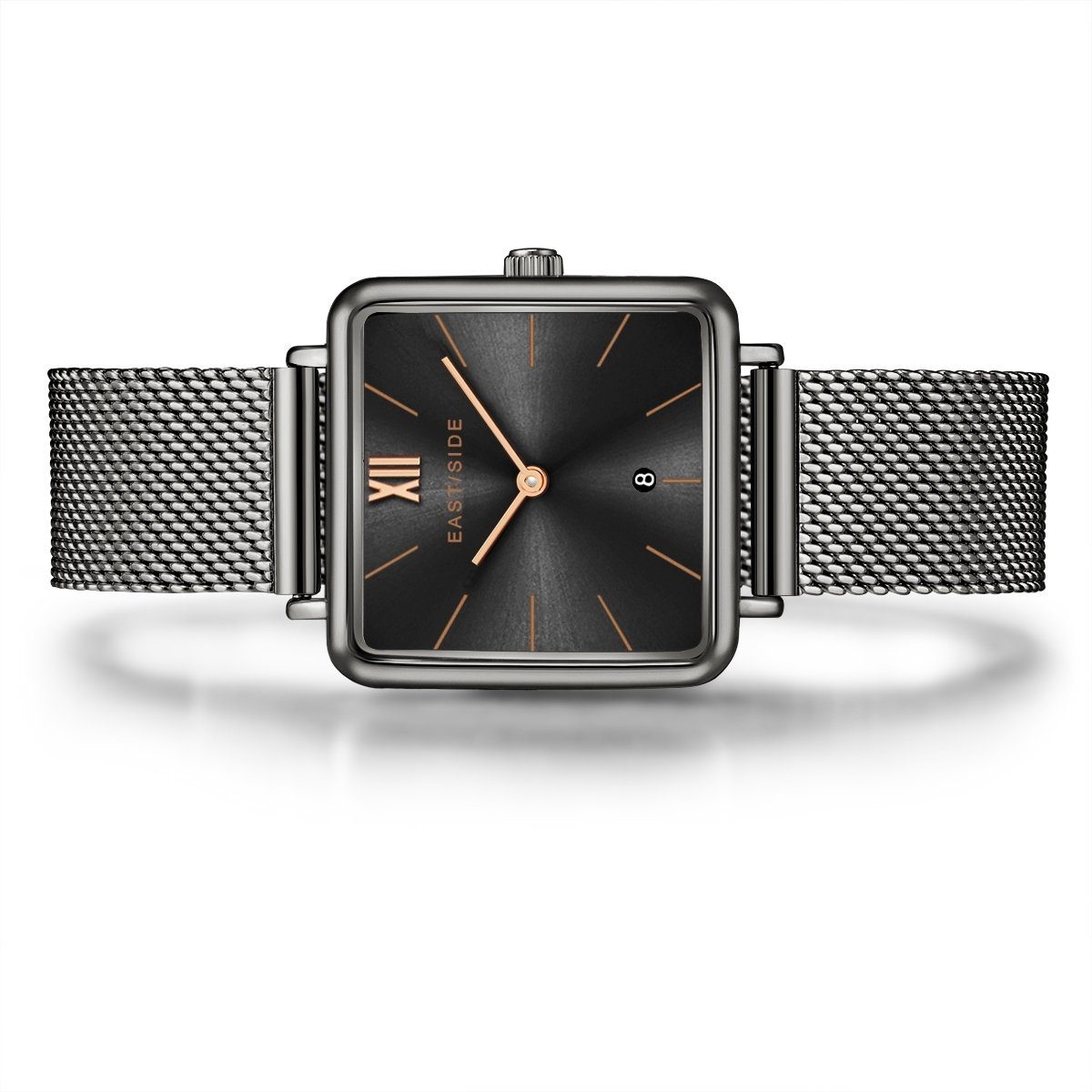 Eastside Automatikuhr Grand anthrazit, mit Edelstahl-Armband