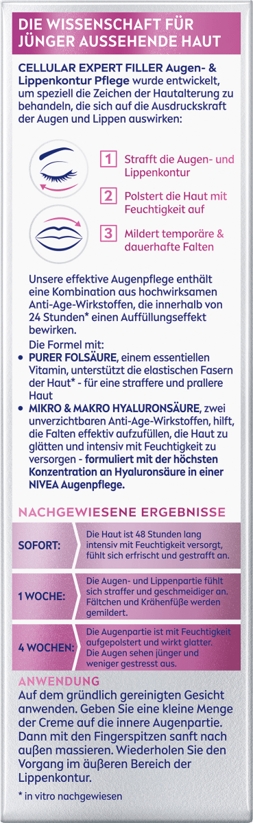 Augen- und Lippenpflege Cellular Expert Filler, 15 ml
