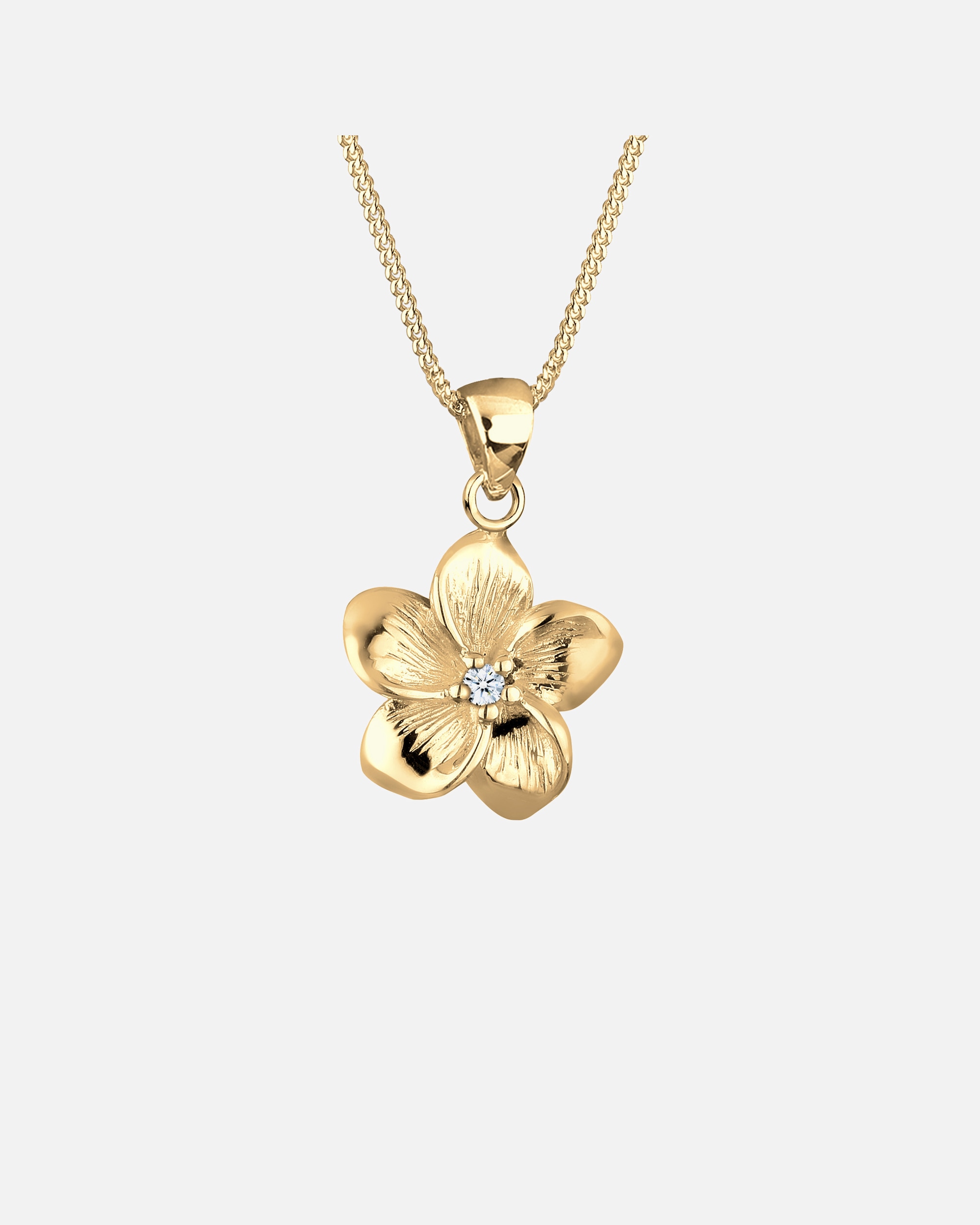 Elli DIAMONDS Kwiat Frangipani dla kobiet z diamentem (0,03 ct) w srebrze próby 925