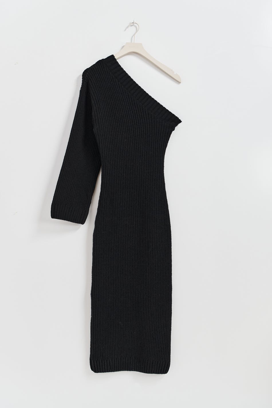 One shoulder knit dress