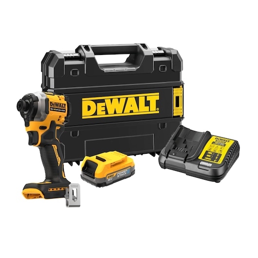 DeWalt DCF850E1T-QW Ultra kompaktní akumulátorový rázový šroubovák 18V XR 1x 1,7Ah Li-Ion v TSTAK bezuhlíkový