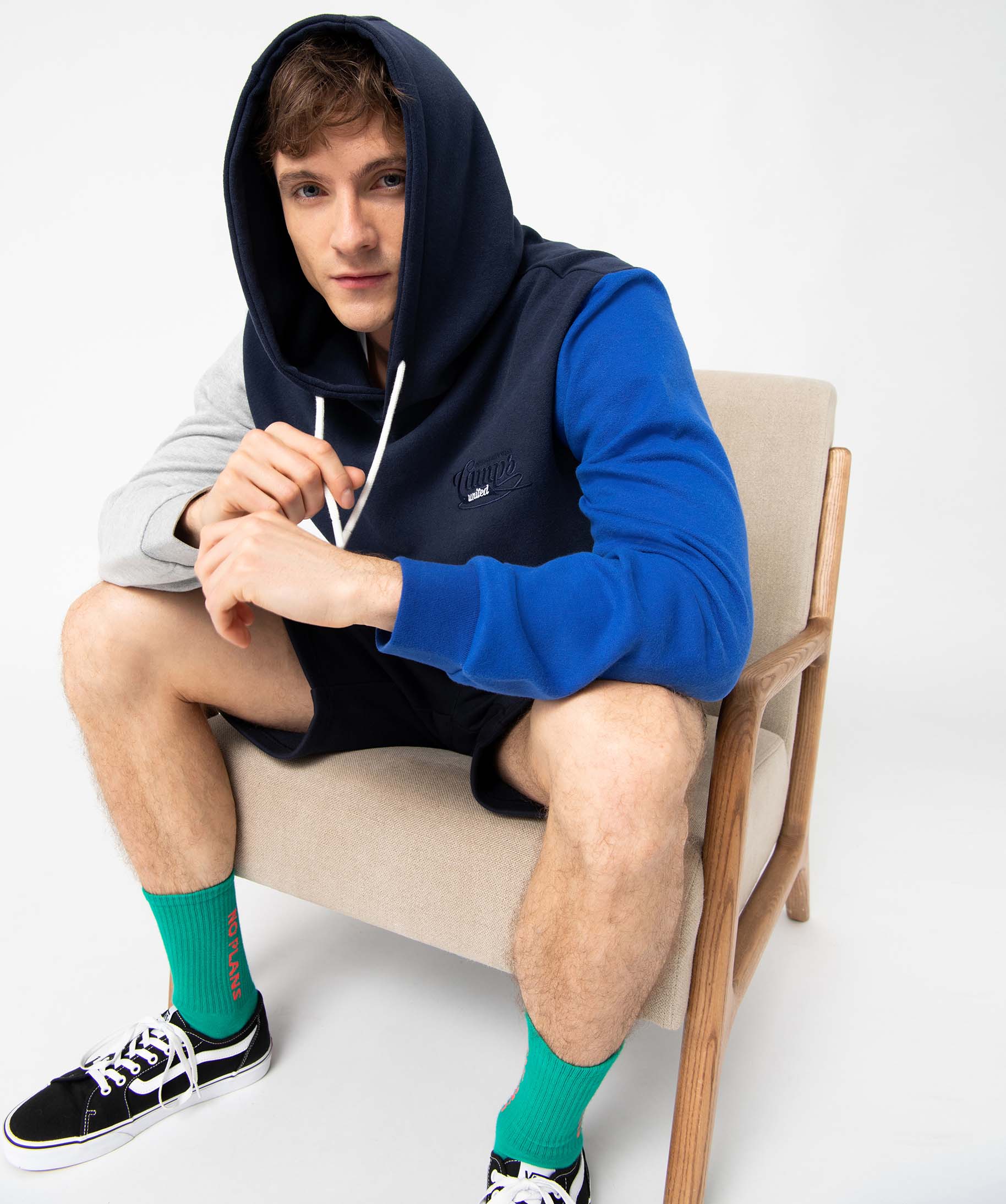 Sweat homme à capuche en molleton doux - Camps United bleu fonce | GEMO