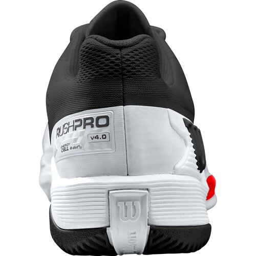 HERREN TENNISOUTDOORSCHUHE RUSH PRO 4.0 BK/WH/POPPY RED