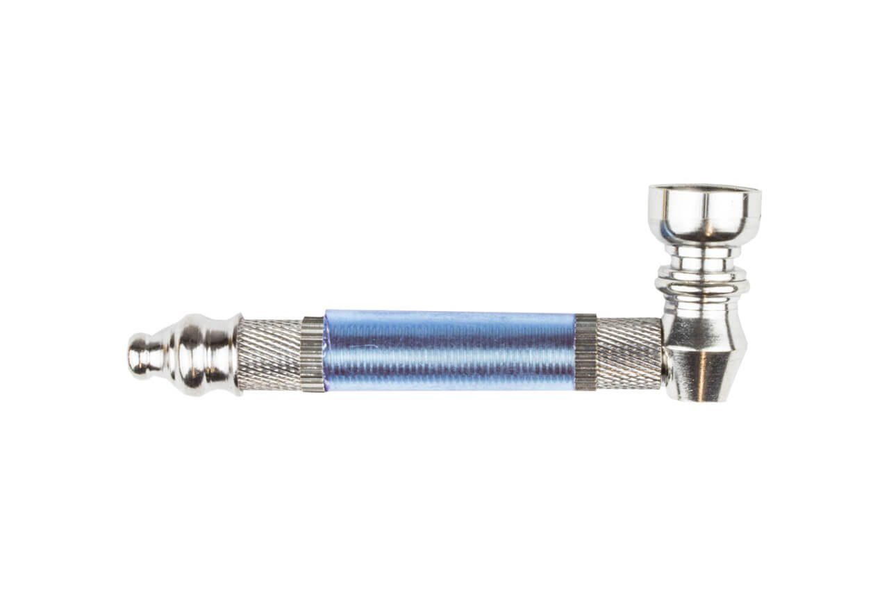 Weedness Handpfeife Schraub-Pfeife 10 cm Schraubpfeife Pipe Metall Tabak