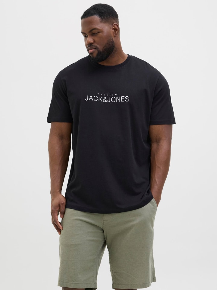 JACK & JONES PLUS T-shirt in Black Beauty günstig kaufen 3XL