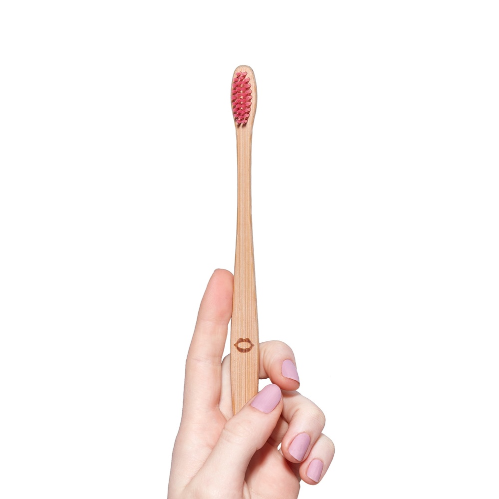 My White Secret Pink bamboo toothbrush Brosse à dent en Bambou