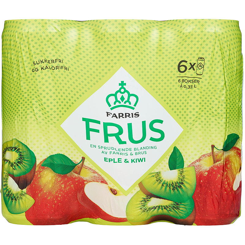 Farris Farris Frus 0,33 l boks 6-pk eple/kiwi