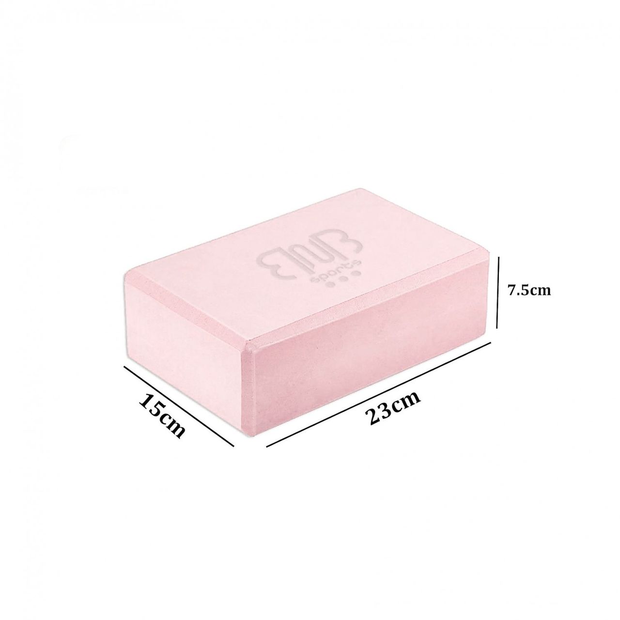 BnB Sports 2er Pack Premium Yoga Blöcke Stabile Sportmatte, rutschfest, rosa