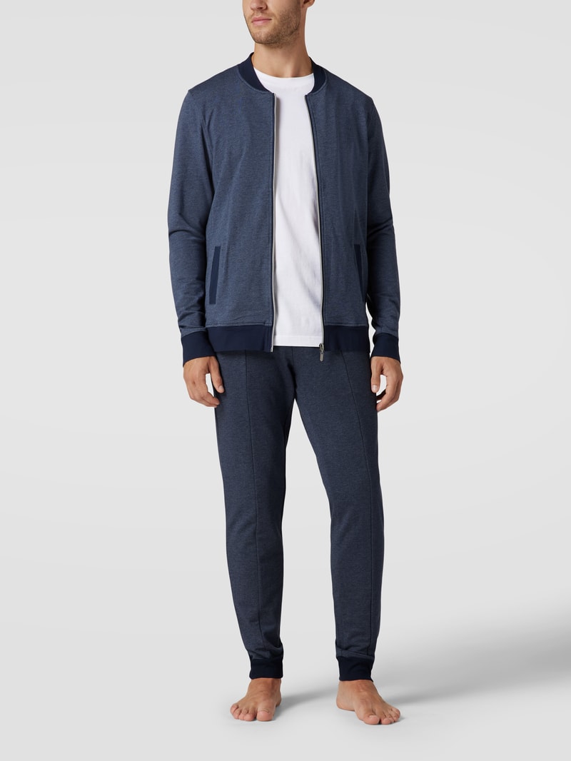 Sweatpants in melierter Optik Modell 'Mix + Relax' in marineblau