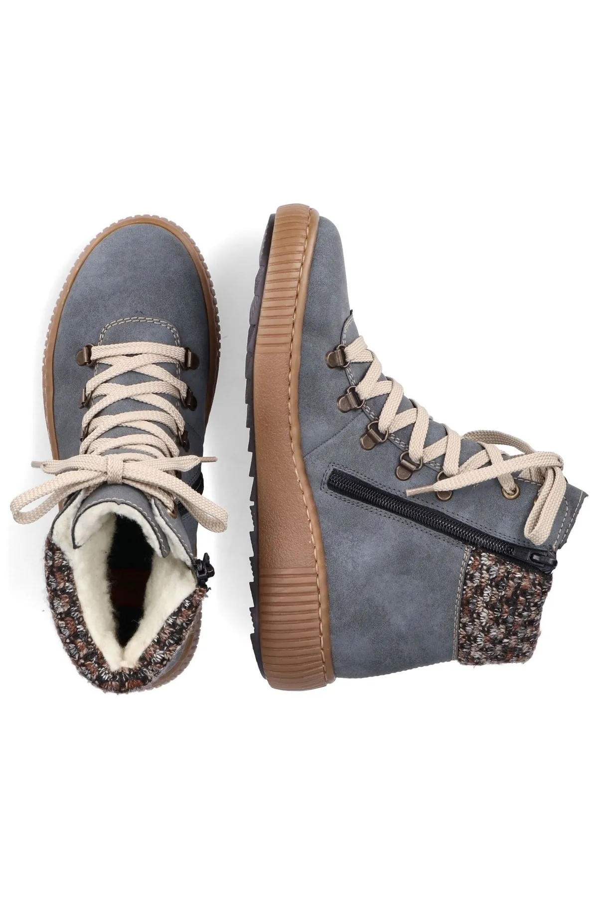 Rieker  Stiefelette - Blau - Flacher Absatz