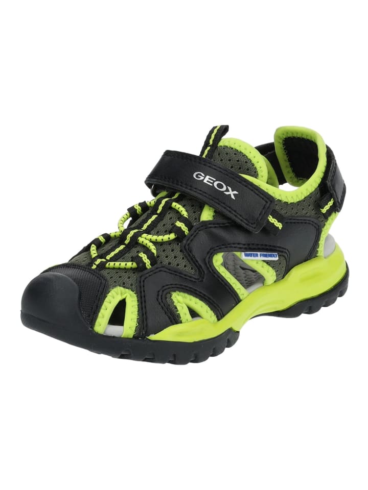 Geox Sandalen in Schwarz/Lime günstig kaufen