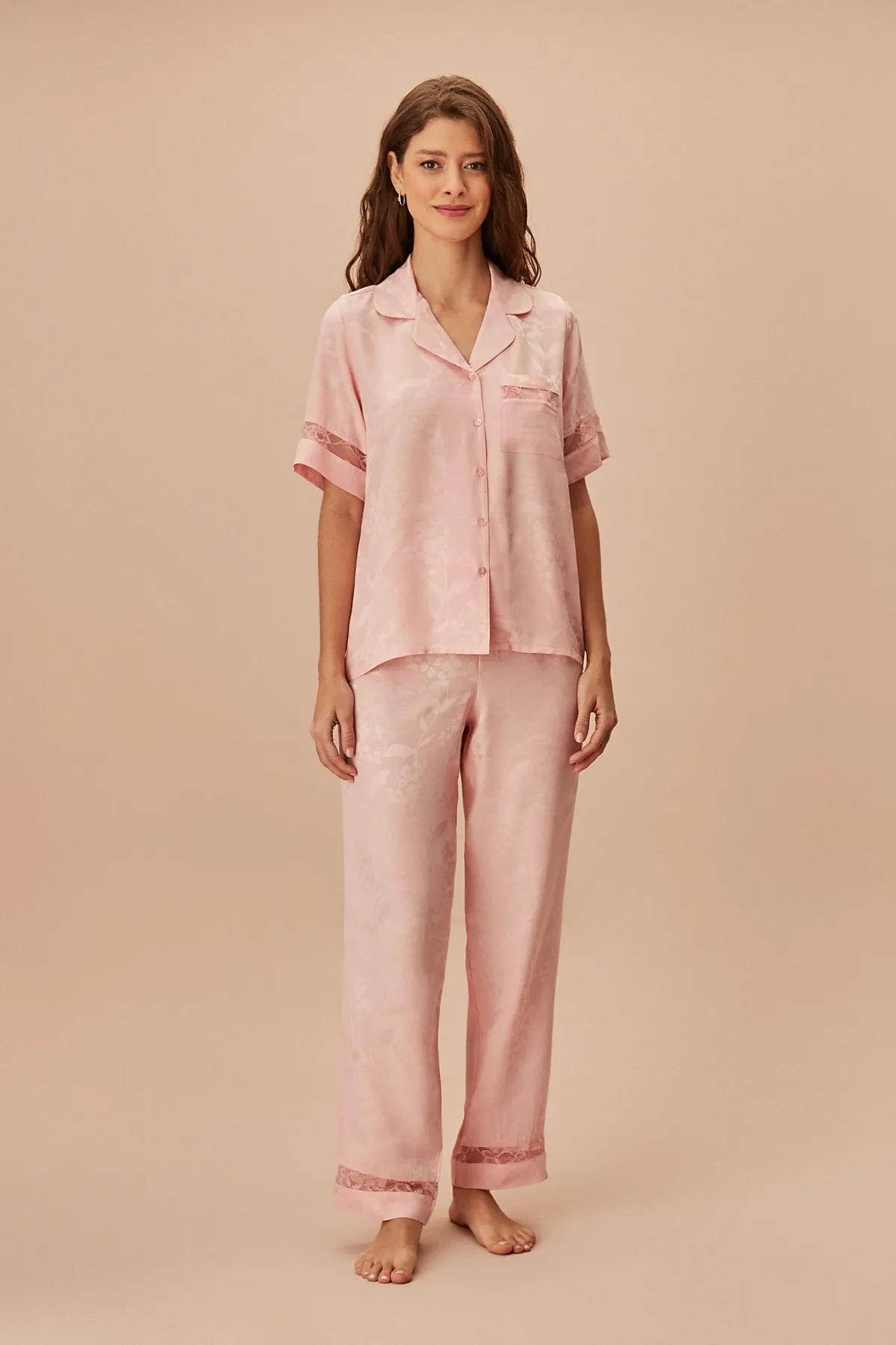 SUWEN  Diana Maskulines Pyjama-Set