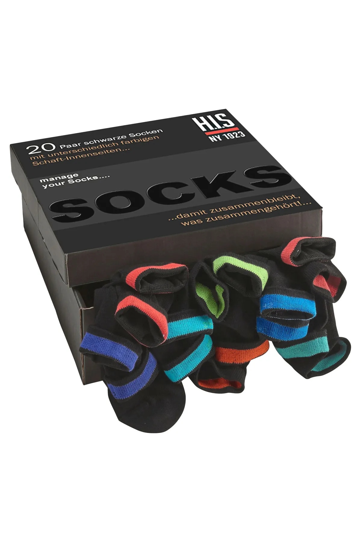 HIS  Socken - Schwarz - Unifarben