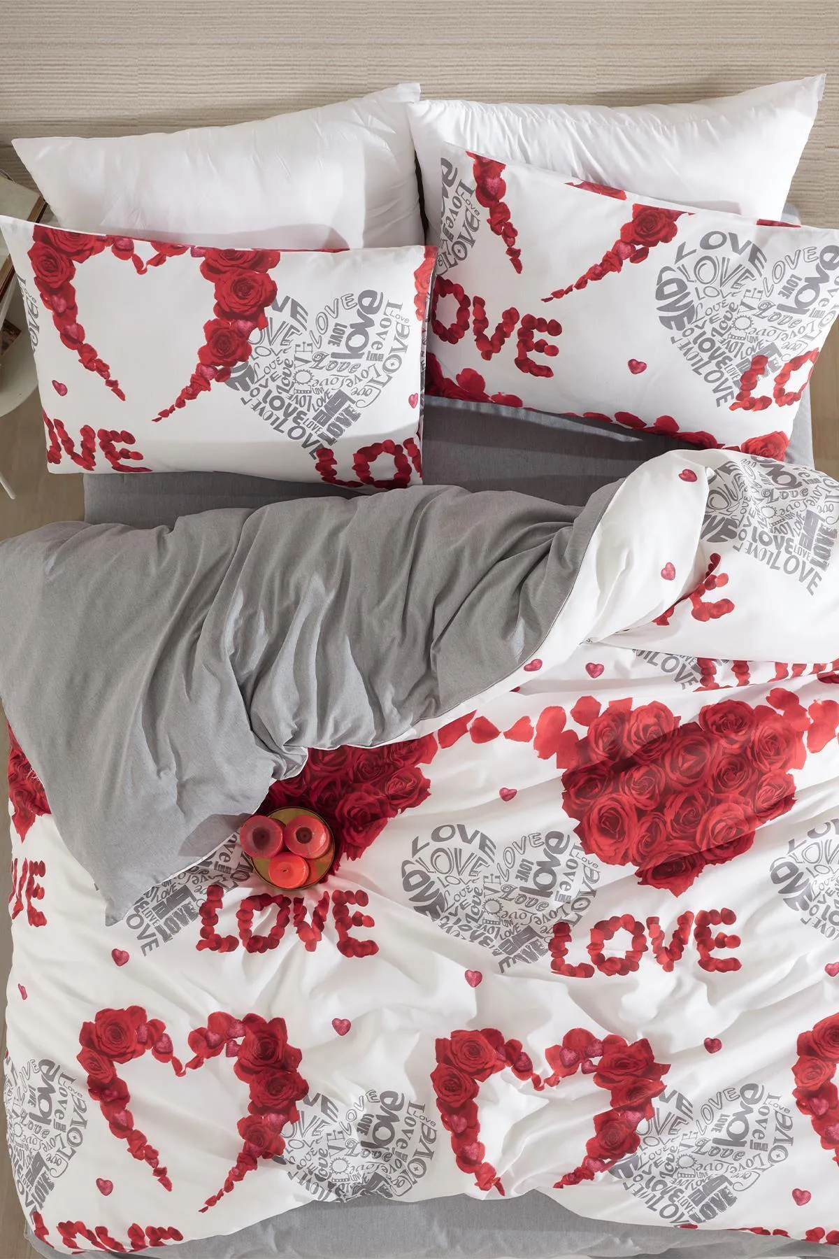 Zeynep Tekstil  Love-Einzelbettbezug-Set