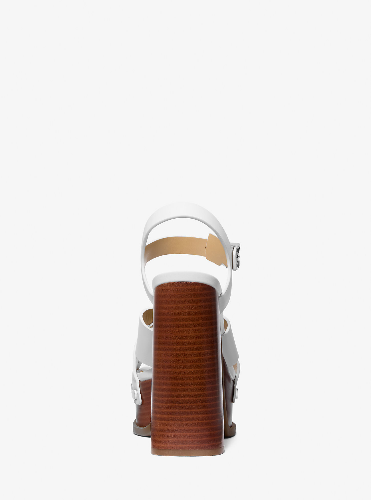 Nora Leather Platform Sandal - OPTIC WHITE