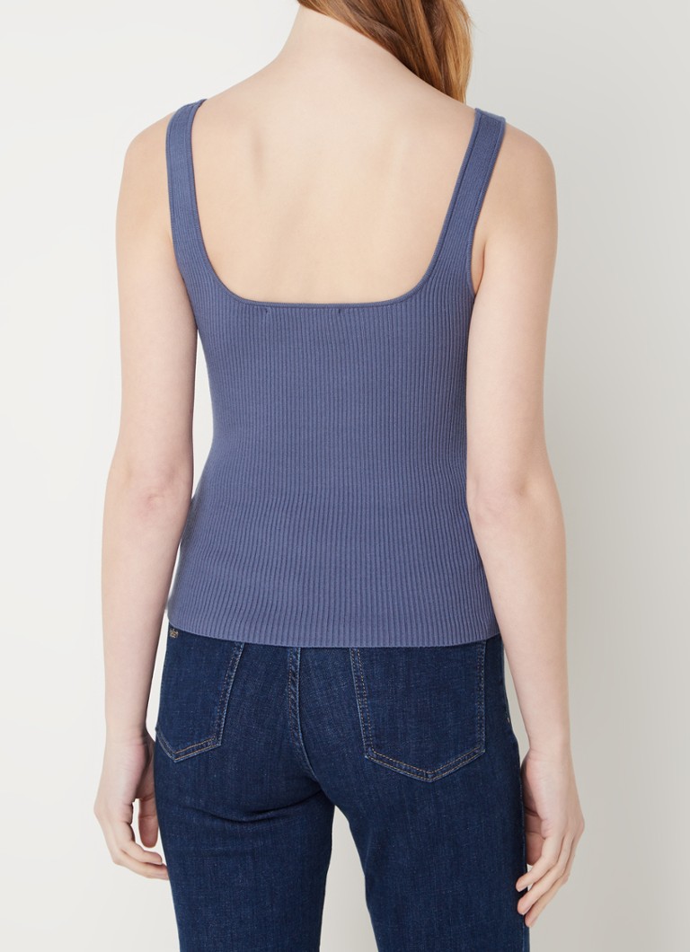 ba&sh Oxmo rib knitted top with stretch