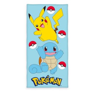 Pokemon Velours-Handtuch - Pikachu & Schiggy