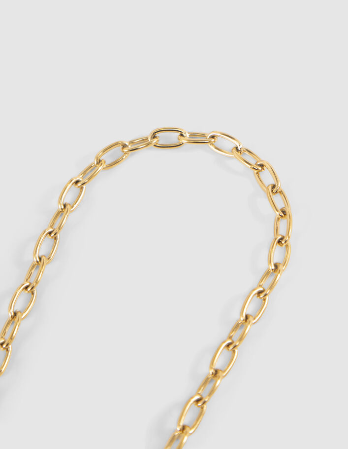 Collier chaînette médaillon avec croix Femme