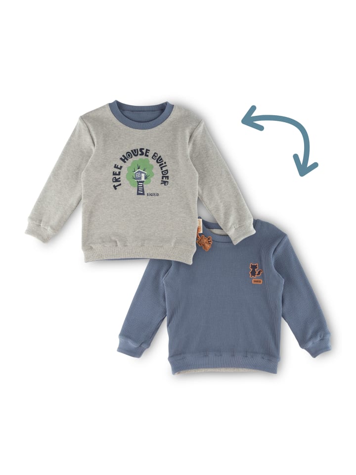 Sigikid Wendeshirt forest adventure in grau/blau günstig kaufen