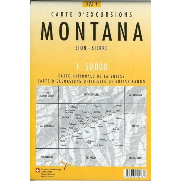 Swisstopo 1 : 50 000 Montana Wanderkarte - Wanderkarte