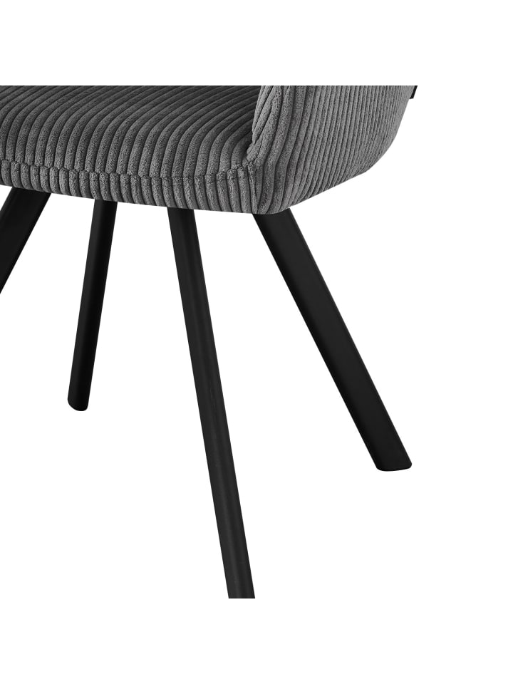 B&D Home 2er-Set: Esszimmerstuhl CYRUS in Dunkelgrau - (B)56 x (H)80 x (T)60 cm günstig kaufen onesize