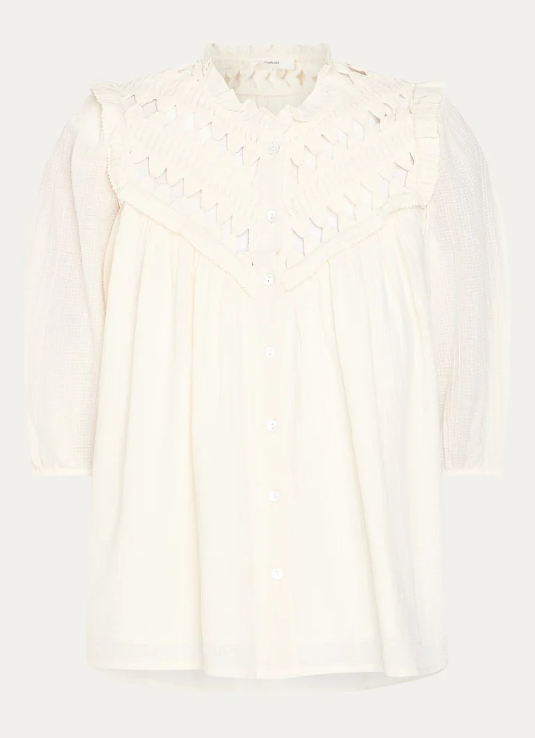 ba&sh Beluna blouse with openwork detail